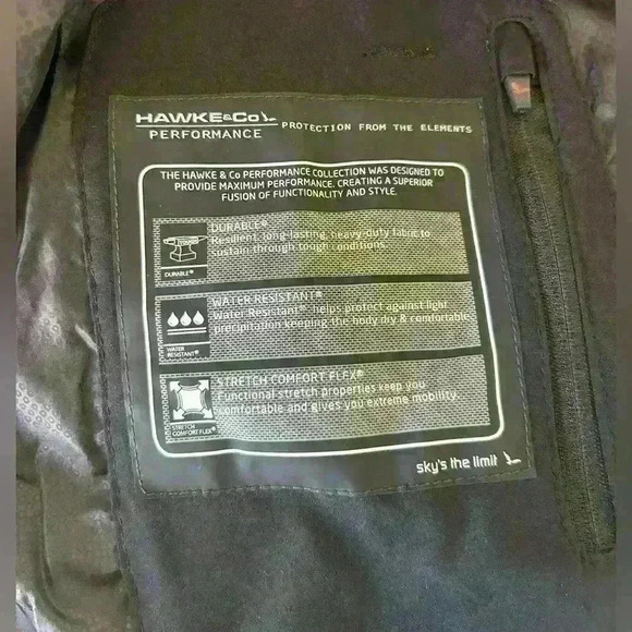 Hawke & Co Performance Black Full Zip Quilted-Style Coat, Size Large - Picture 5 of 5